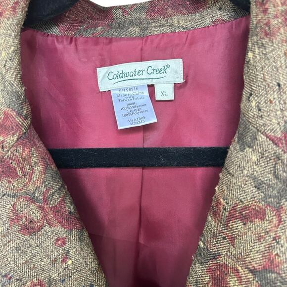 Coldwater Creek Women's Floral Three Button Blazer Size XL - Picture 3 of 4